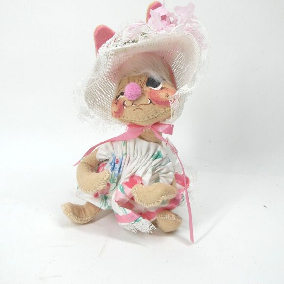 Annalee Mobilitee Easter Spring Bunny Felt Doll Figure 6" Vintage 1989 - Picture 1 of 9